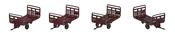 SET de 4 metallic luggage trolley - Brown PTT + PTT Marking